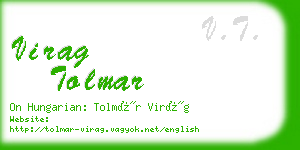 virag tolmar business card